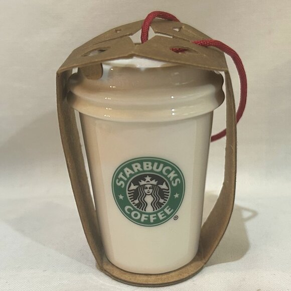 Starbucks Other - Starbucks 2006 Holiday Mini Ceramic To Go Cup Christmas Tree Ornament